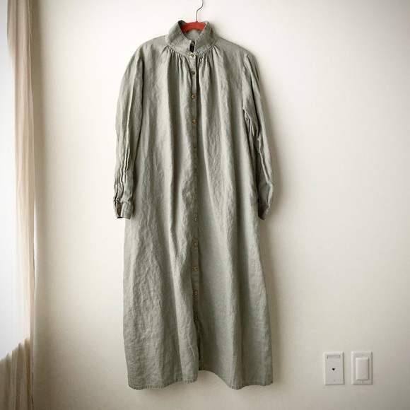 knee length dresses for ladies Sophie Linen Kaftan Dress – Montaigne Paris main image 1